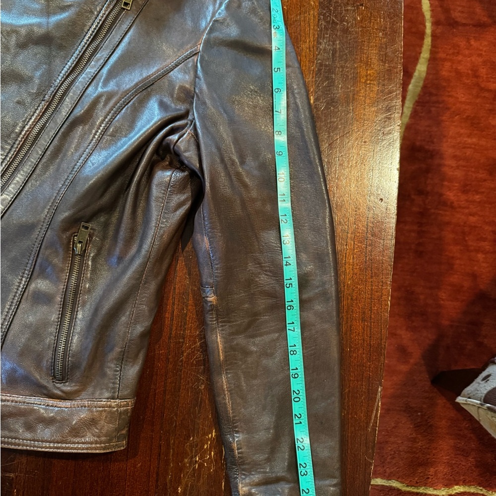Women’s Orvis Rich Brown Leather Jacket Size L (12-14) - Picture 11 of 12